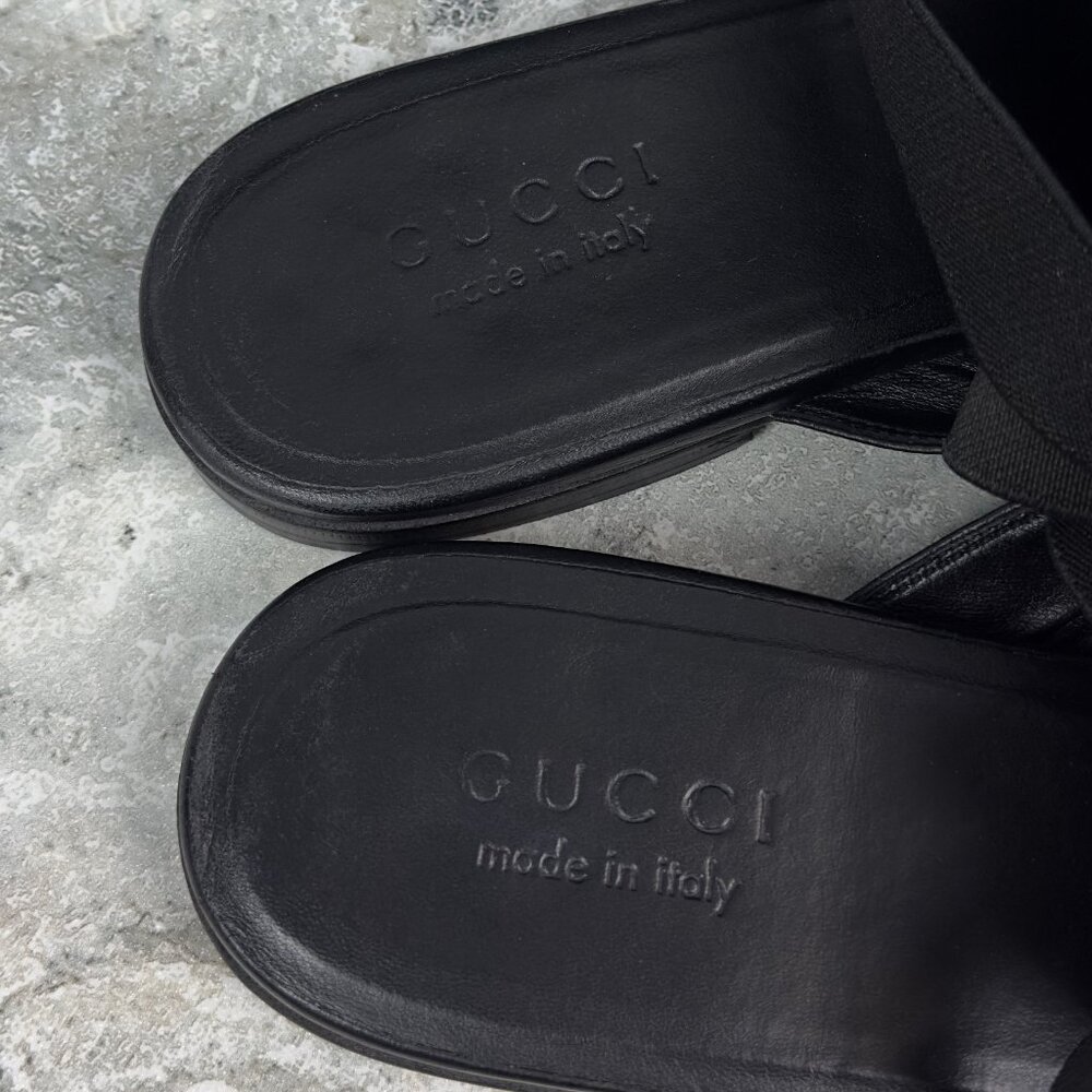 GUCCI Horsebit Jordaan Mule Black Leather - Picture 16 of 16